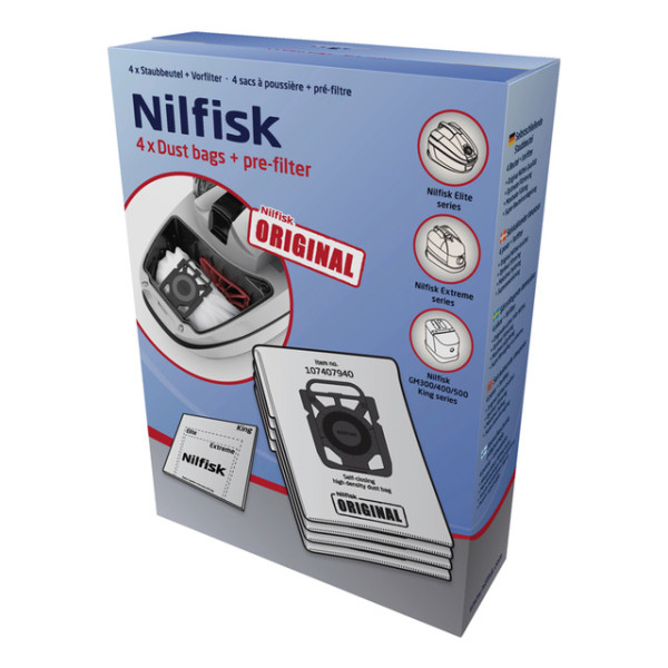 10 bolsas de filtro Kallefornia k904   Apto para Nilfisk Multi 20/30 filtro Saco bolsas de aspiradora 